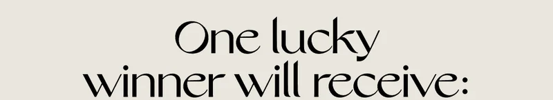One lucky winner will receive