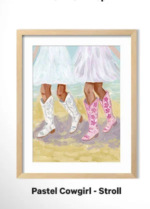 Pastel Cowgirl - Stroll by Erika Greenfield