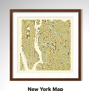 New York Map by Jazzberry Blue
