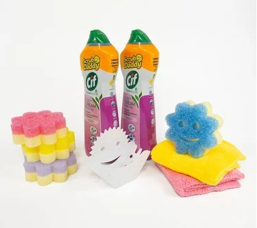 Scrub Daddy 9-pc Set w/ (2) 31.7 oz CIF Cleansers & Accessories