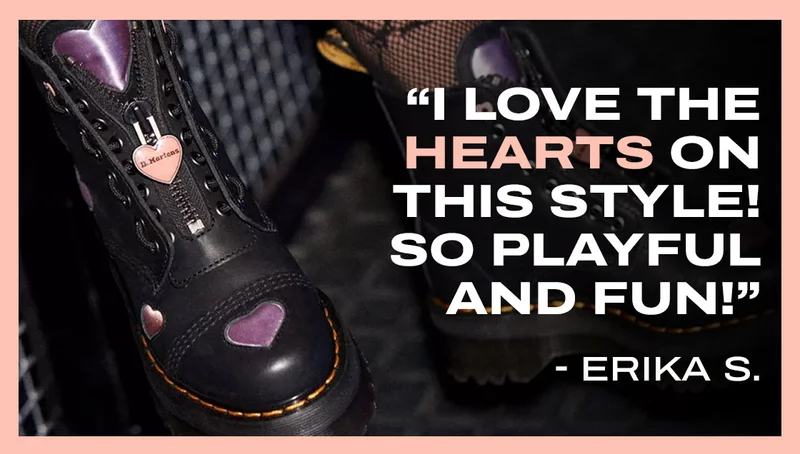 SINCLAIR LEATHER HEART PLATFORM BOOTS