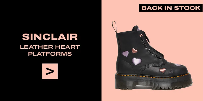 SINCLAIR LEATHER HEART PLATFORM BOOTS