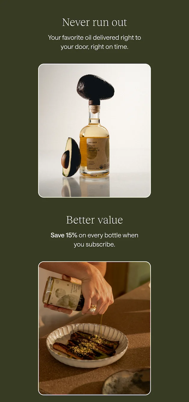 Never Run Out. Save 15%