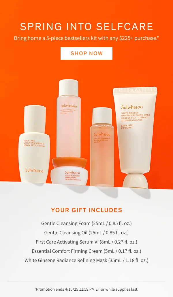 5-piece bestsellers kit with $225+ purchase