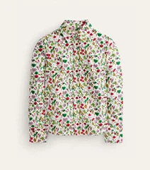 Sienna Cotton Shirt - Ivory, Spring Crop