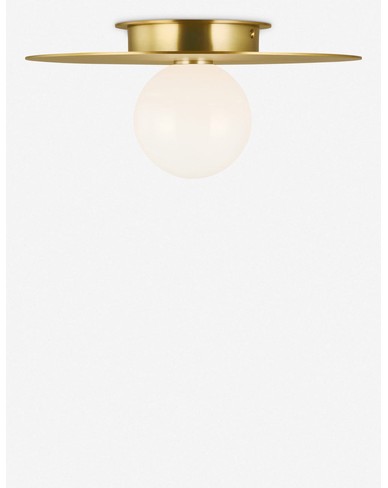 Nodes Flush Mount Light by Kelly Wearstler-Burnished Brass / 14"Dia
