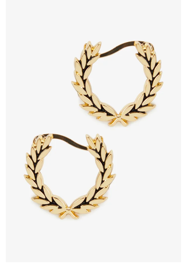 Gold Laurel Wreath mini earrings