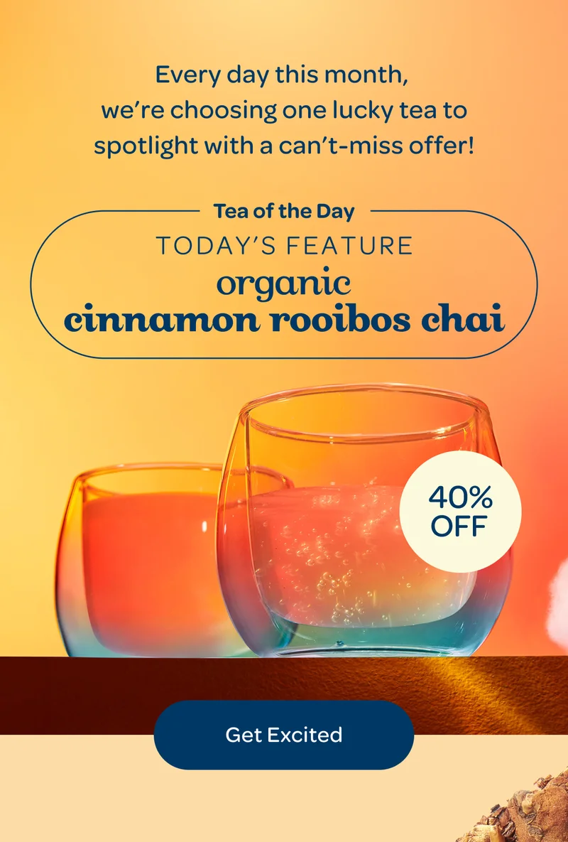 Today’s feature: organic cinnamon rooibos chai - Get Excited