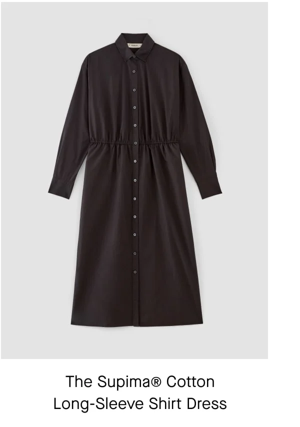 [IMAGE] The Supima® Cotton Long-Sleeve Shirt Dress