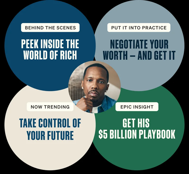 Behind The Scenes: Peek Inside The World Of Rich. Put It Into Practice: Negotiate Your Worth — And Get It. Now Trending: Make Big Moves In Uncertain Times. Epic Insight: Get His $5 Billion Playbook.