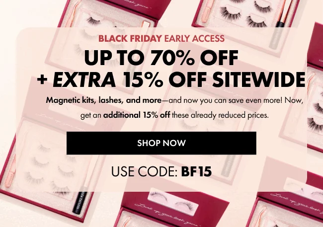 Extra 15% off Magnetic Kits, Lashes & More