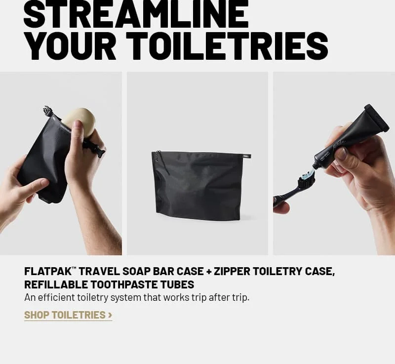 streamline your toiletries. shop toiletries