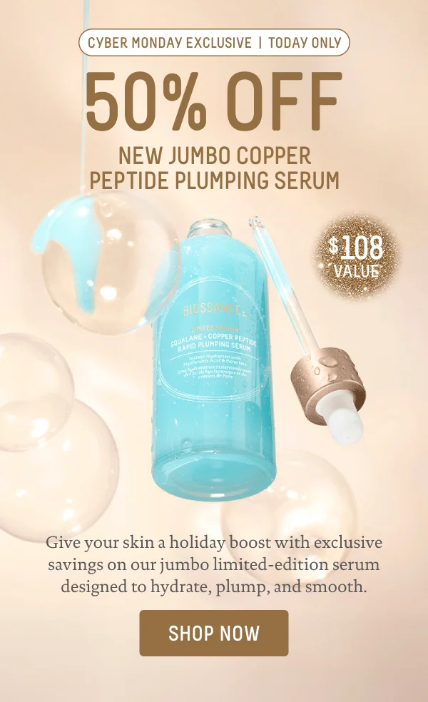 50% Off New Jumbo Copper Peptide Plumping Serum
