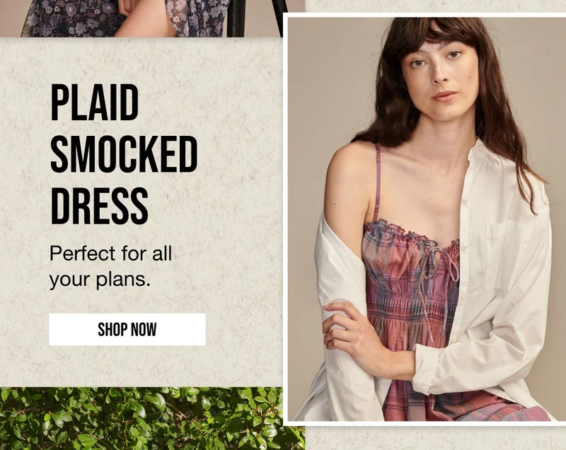 Plaid Smocked Dress