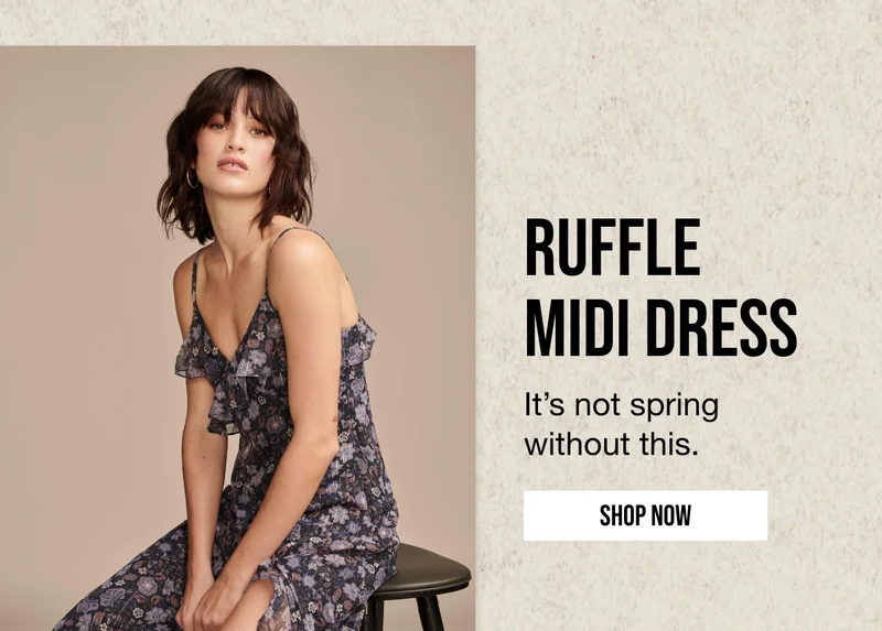 Ruffled midi dress