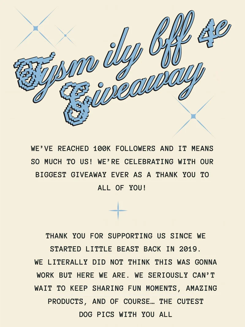 TYSM Giveaway