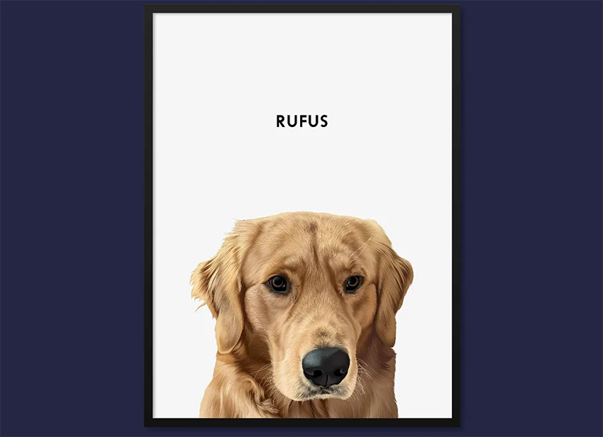 Modern Pet Portrait - Custom Poster