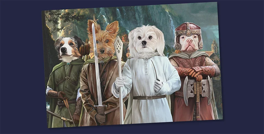 The Four Pawtectors - Custom Canvas