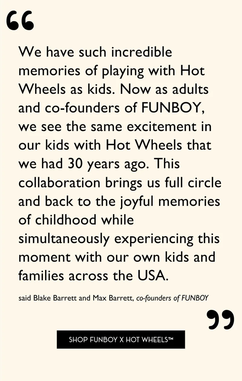 FUNBOY X HOT WHEELS
