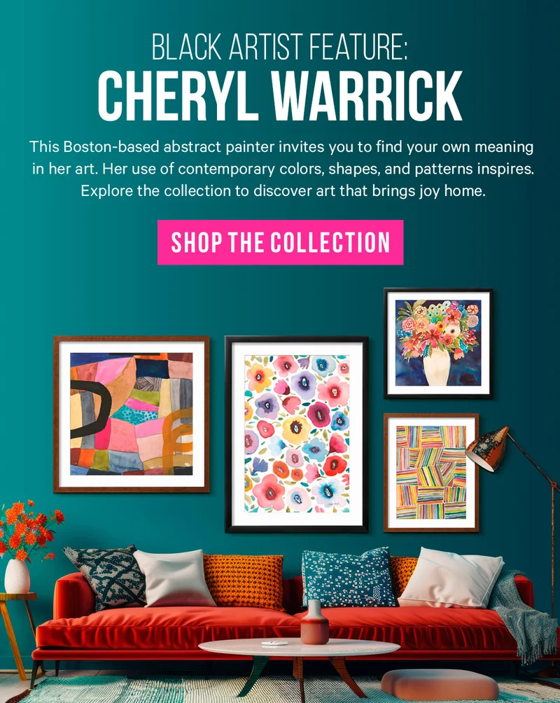 Black Artist Feature: Cheryl Warrick. This Boston-based abstract painter invites you to find your own meaning in her art. Her use of contemporary colors, shapes, and patterns inspires.