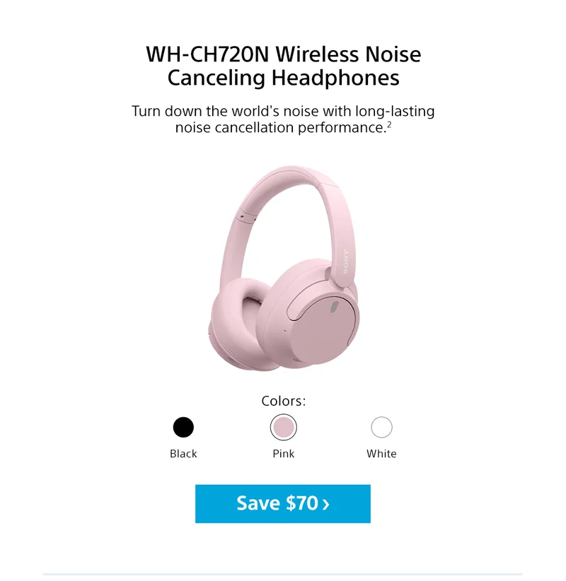 WH-CH720N | Save $70