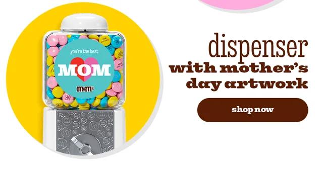 DISPENSER WITH MOTHER'S DAY ARTWORK