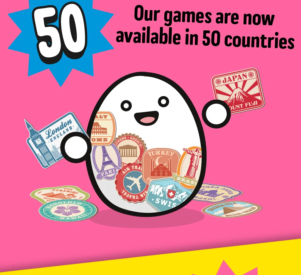Available in 50 countries