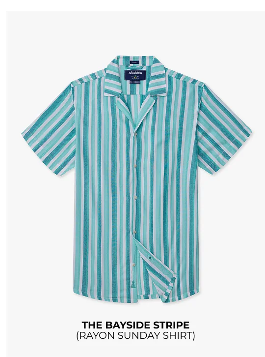 Rayon Sunday Shirt: The Bayside Stripe