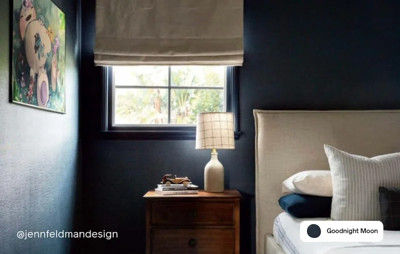 Bedroom painted in Goodnight Moon