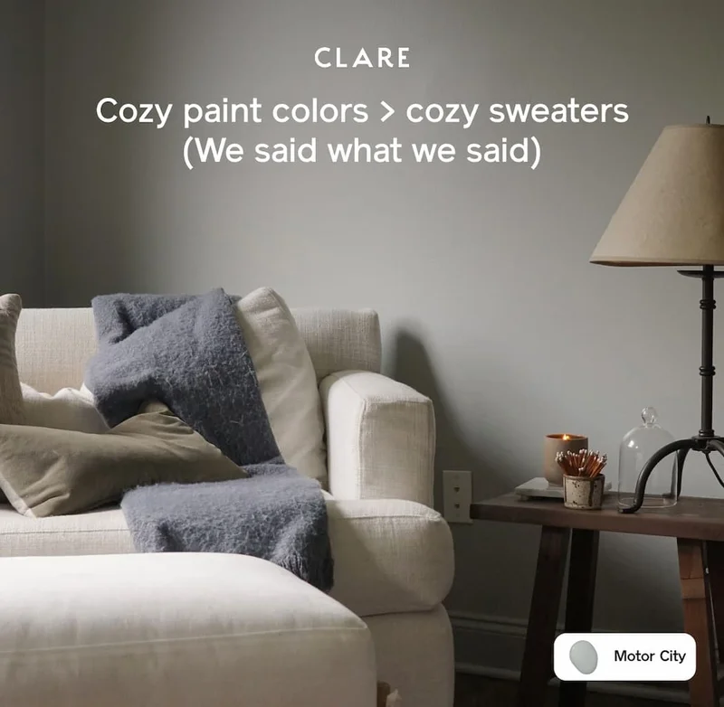 Cozy paint colors > cozy sweaters (We said what we said)
