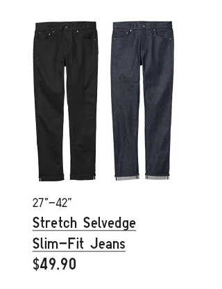 PDP 2 - MENS STRETCH SELVEDGE SLIM FIT JEANS