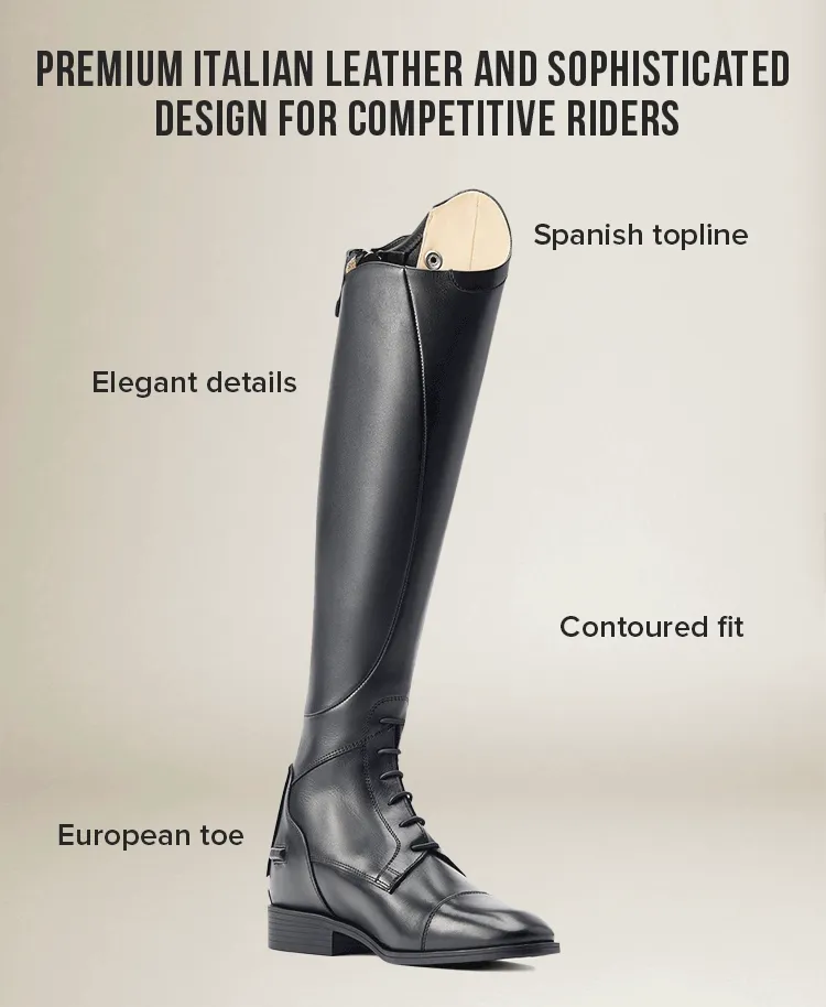 Premium Italian leather and sophisticated  design for competitive riders
