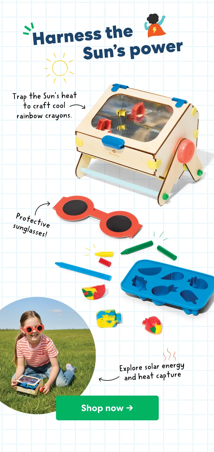 Harness the sun's power with the Solar Crayon Recycler! Shop now