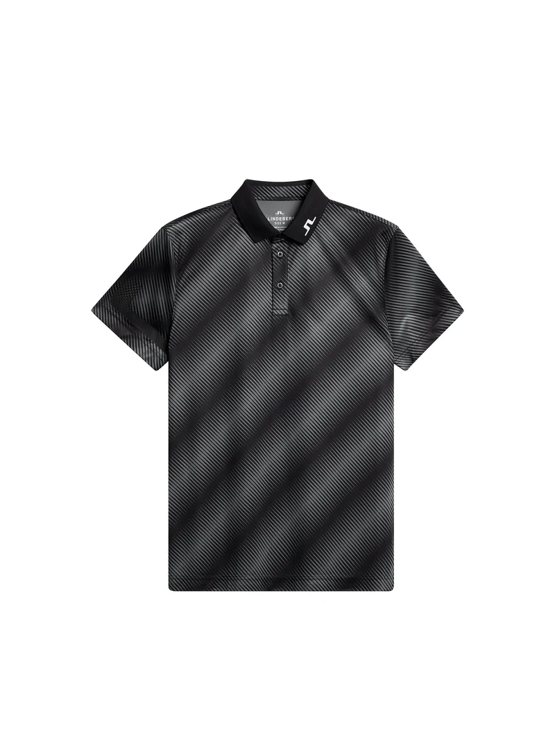Image of Heath Print Polo / Comb Black