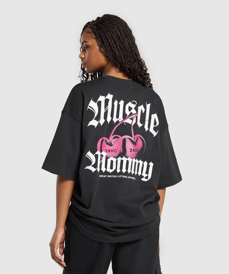 Miami Graphic T-shirt - black/soft white/valley pink.