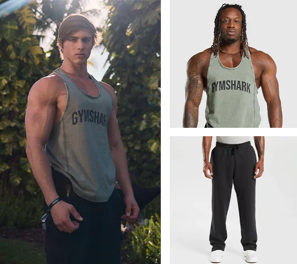 Featuring the Power Washed Stringer & Crest Straight Leg Joggers.