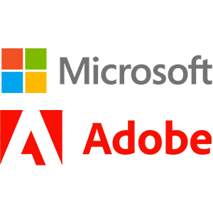 Adobe & Microsoft logos