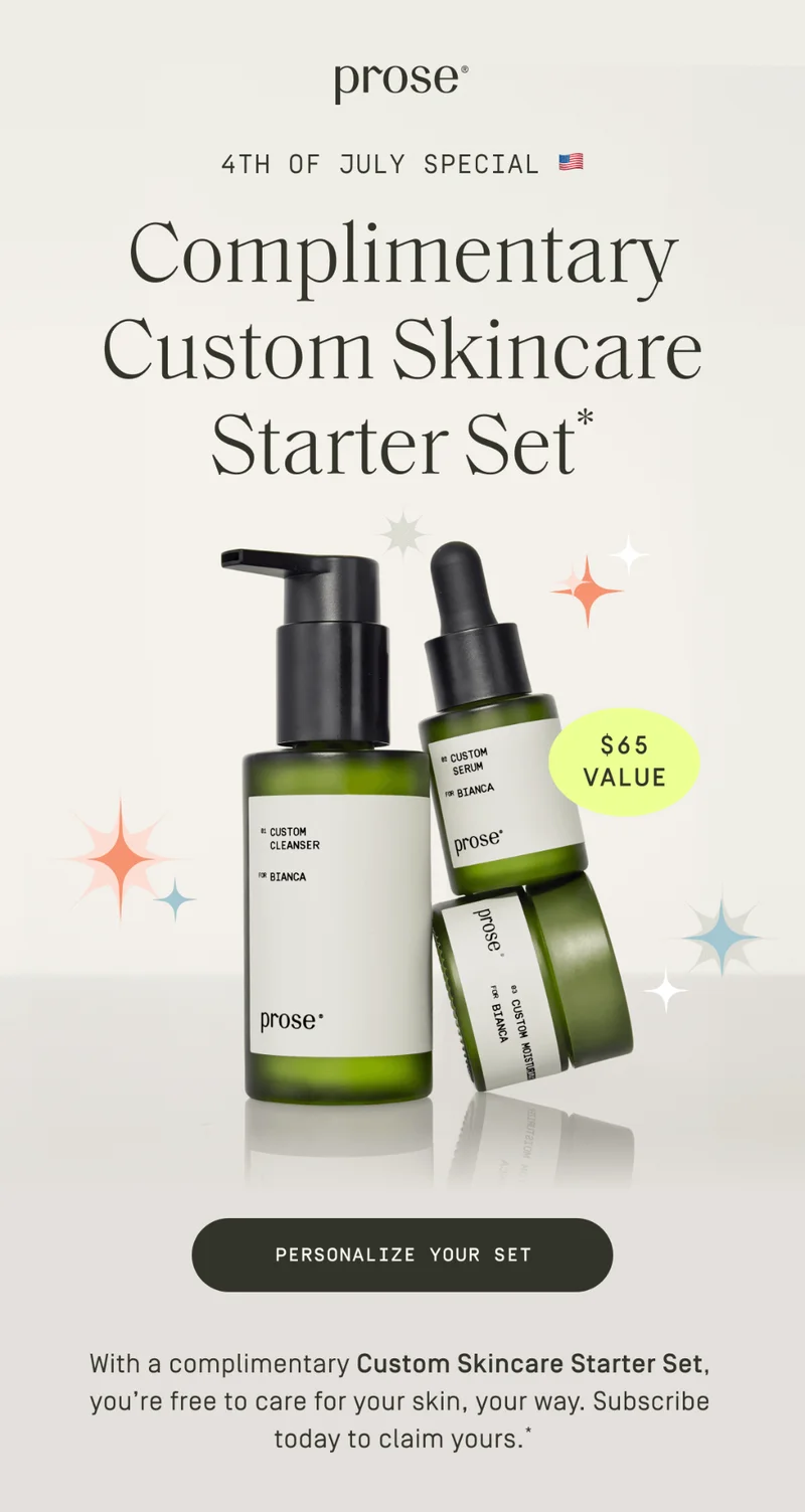 Prose | Complimentary Custom Skincare