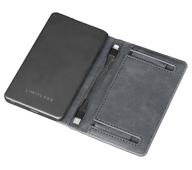 Limitless 5,000mAh Power Bank with Built in RFID Faux Leather Wallet