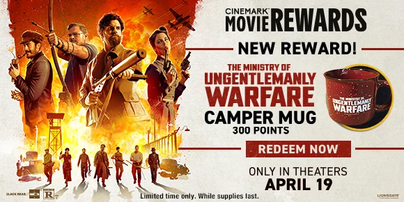 NEW REWARD! THE MINISTRY OF UNGENTLEMANLY WARFARE CAMPER MUG 300 POINTS | REDEEM NOW >
