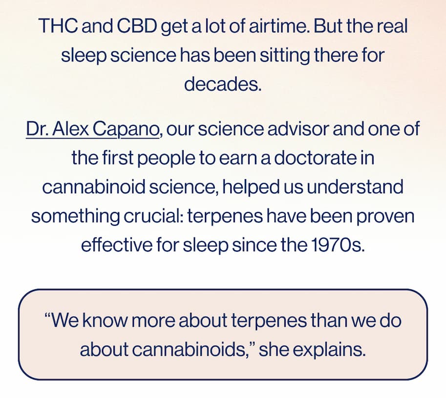 terpenes have been proven effective for sleep since the 1970s
