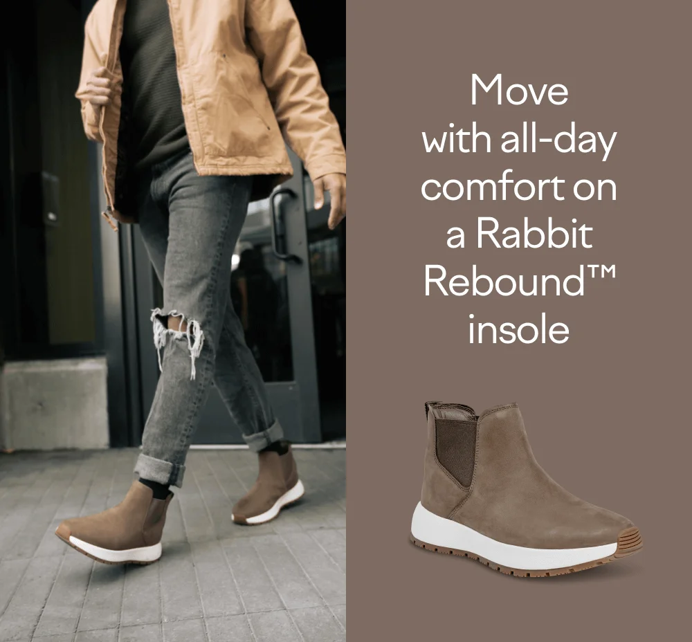 Move with all-day comfort on a Rabbit Rebound insole