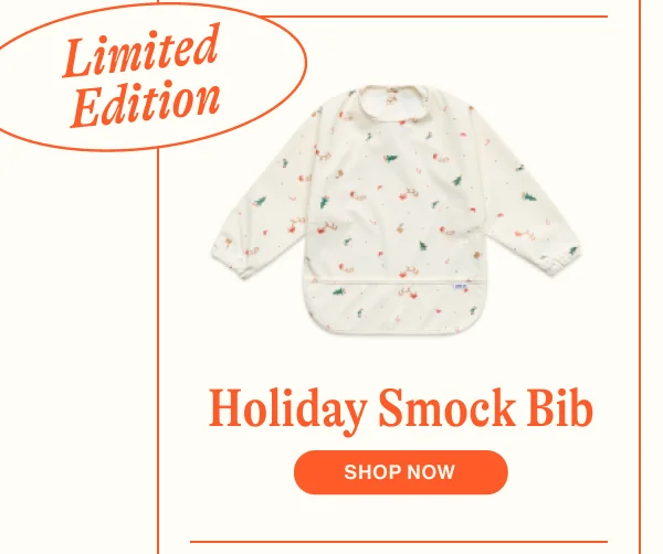 Limited Edition. Holiday Smock Bib. Shop Now