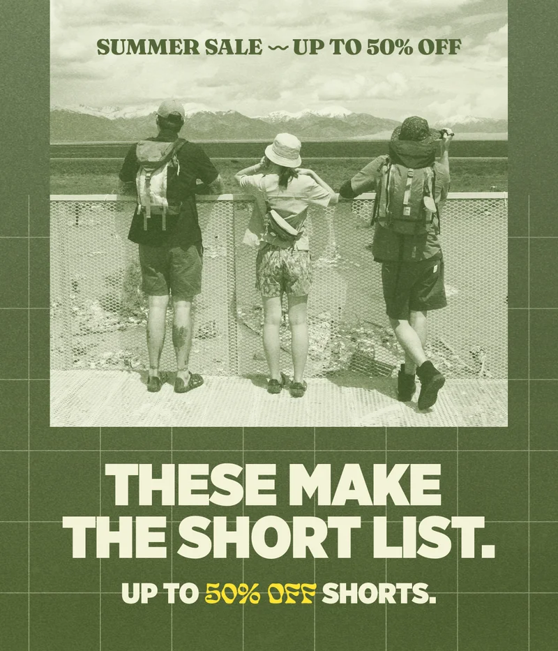 UP TO 50% OFF SHORTS