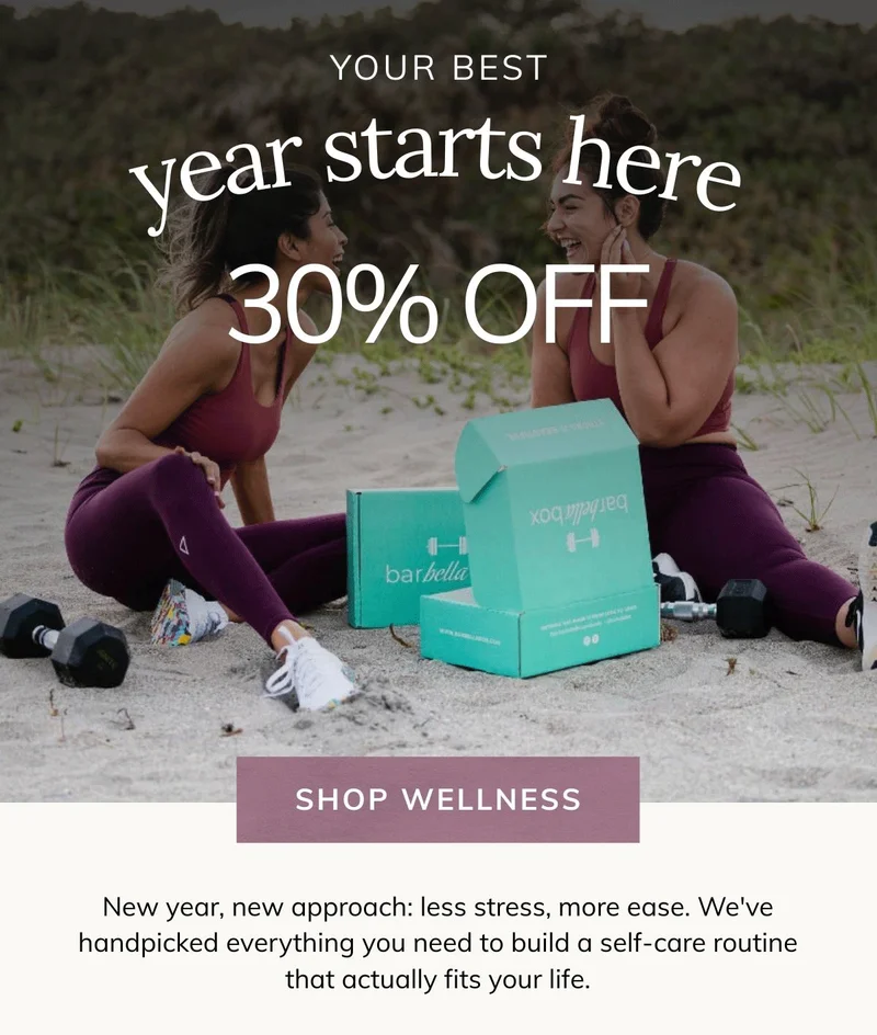 New Years Sale Health + Wellness