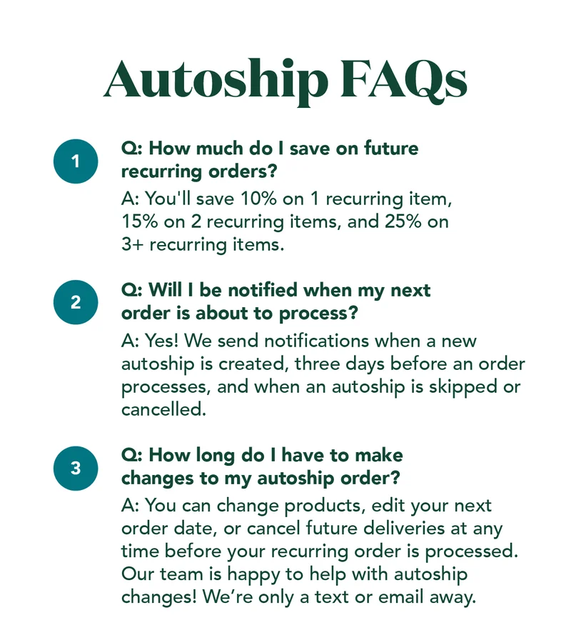 Your autoship questions, answered