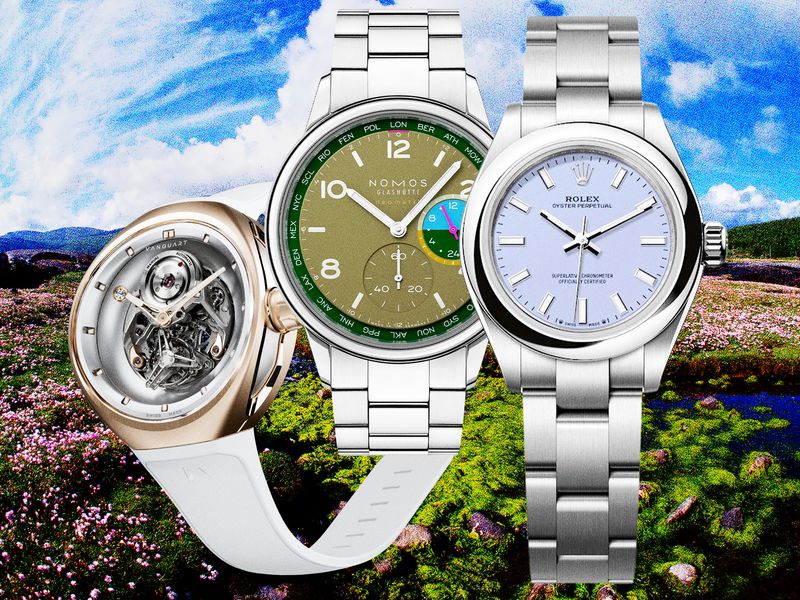 Image may contain: Wristwatch, Arm, Body Part, and Person