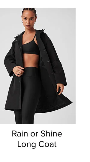 Rain or Shine Long Coat - Black