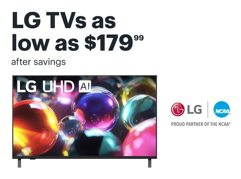 LG TVs as low as $179.99 after savings.