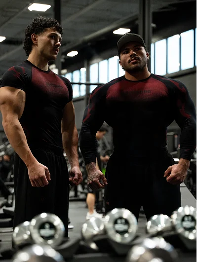 TRIBAL COMPRESSION BLACK AND RED SHORT SLEEVE T SHIRT
